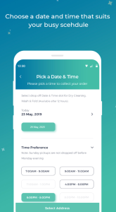 NimNim's Mobile app scheduling delivery